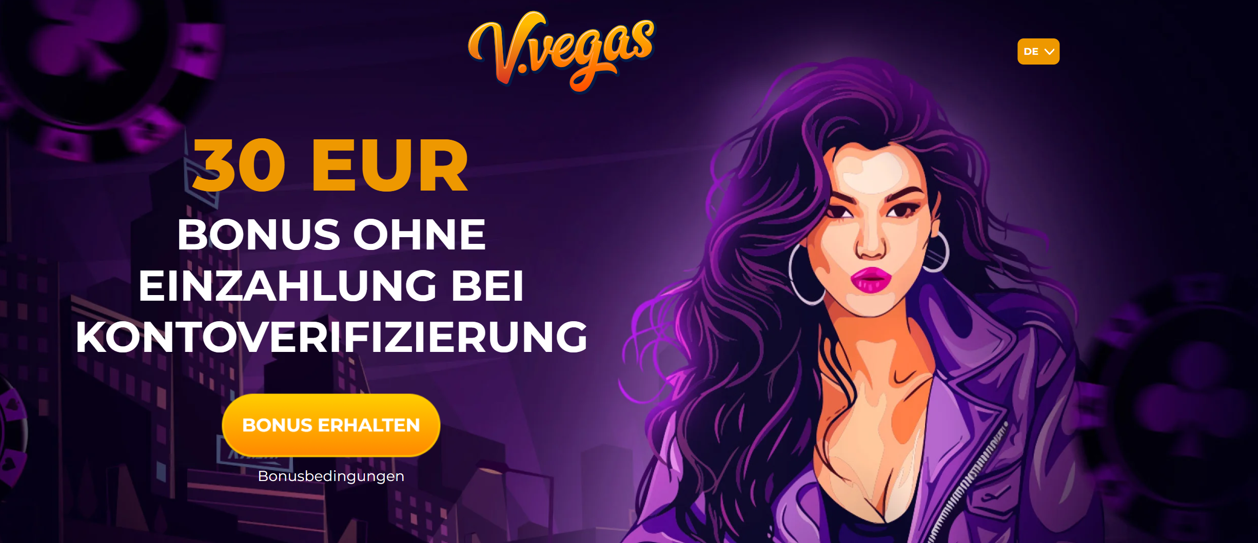 V.Vegas – Startseite Screenshot